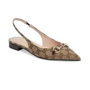 Gucci  Erin GG Canvas Slingback Flats